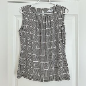 Calvin Klein Black and White Women's Blouse